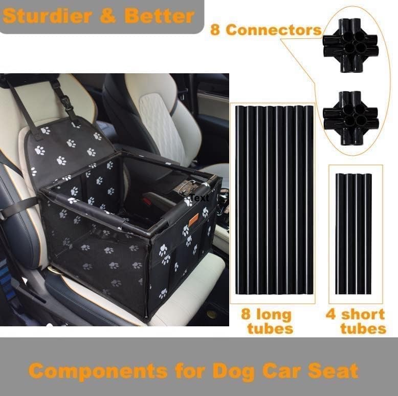 Premium Waterproof Dog Car Seat Booster - Safe and Comfortable Travel Carrier for Small Pets (Black, Standard 40x40cm)
